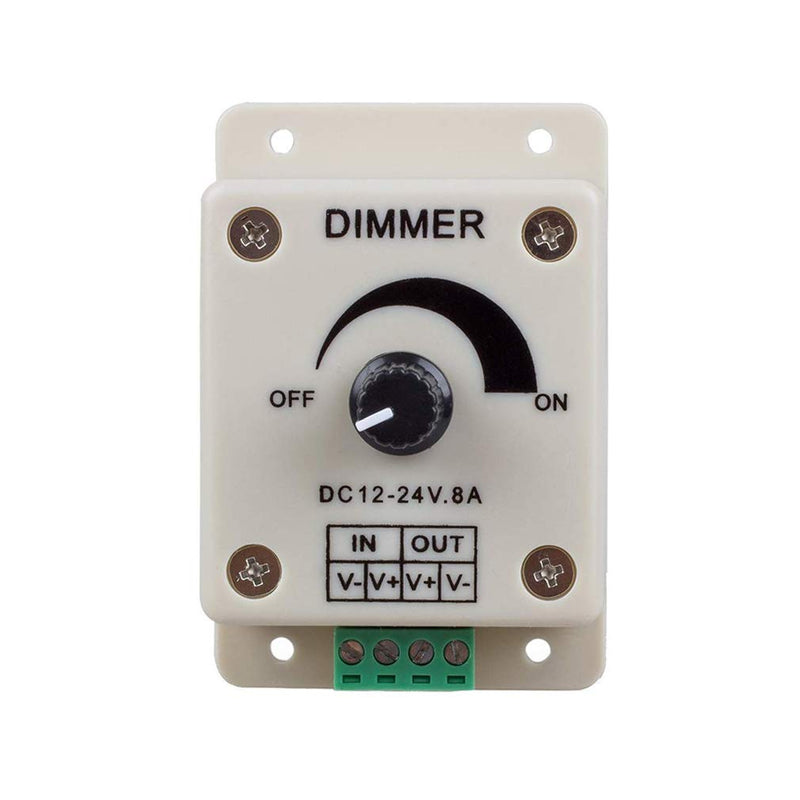  [AUSTRALIA] - Hailege 3pcs DC12-24V 8Amp 0%-100% PWM Dimming Controller for LED Lights, Ribbon Lights,Tape Lights,Dimmer is compatible with Hilight, LEDwholesaler, fillite, and others' strips