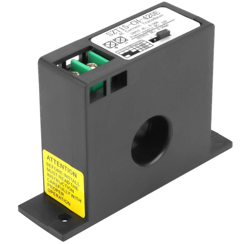  [AUSTRALIA] - AC current converter, SZT15-CH-420E current converter transformer sensor current converter AC 0-50A to DC 0-5V/0-10V/4-20mA