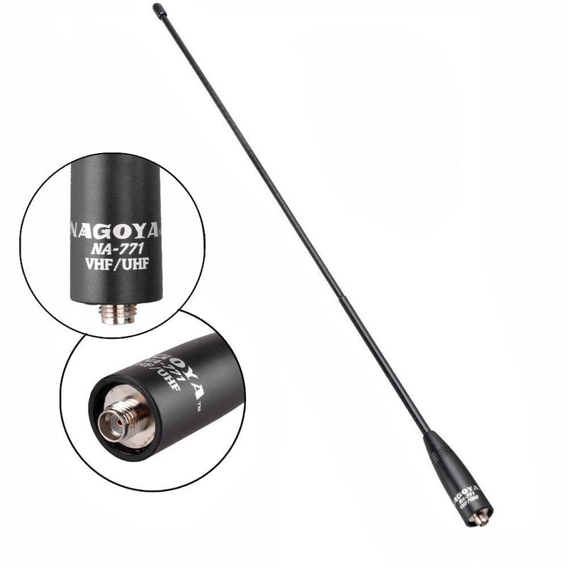 Authentic Genuine Nagoya NA-771 15.6-Inch Whip VHF/UHF (144/430Mhz) Antenna SMA-Female for BTECH and BaoFeng Radios Handheld Antenna NA-771 15.6" VHF/UHF - LeoForward Australia