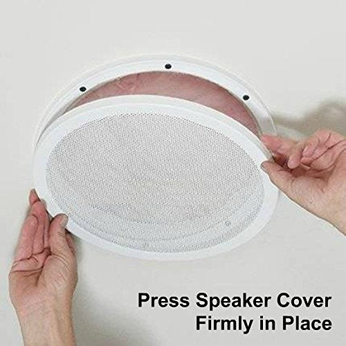  [AUSTRALIA] - Reliable Hardware Company RH-4002-6.5-2-A White Surface Mount 6-1/2" Speaker Covers, Pair