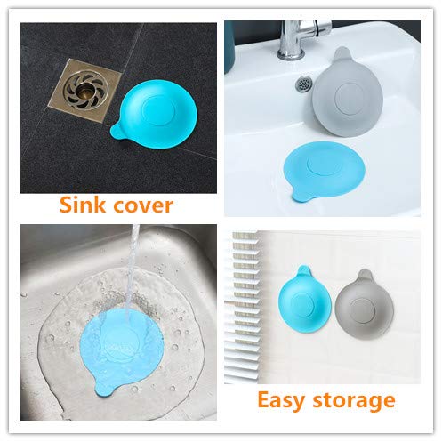  [AUSTRALIA] - Shower Drain(4 Pack), Bathtub Drain Cover, Sink Tub Drain Stopper, Sink Strainer for Kitchen and Bathroom, Hair Stopper for Bathtub Drain Cover Size from 1.5'' to 4.45''. (Silver-Round hole)