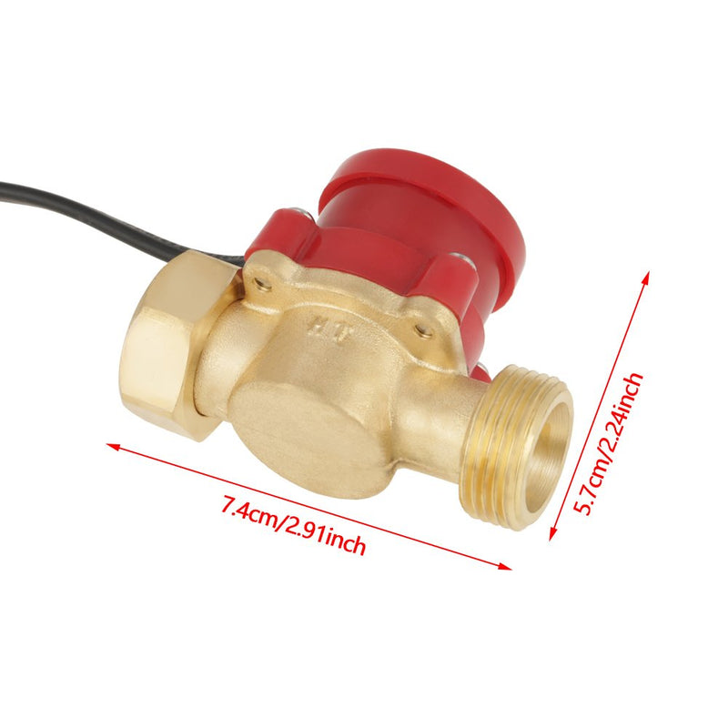  [AUSTRALIA] - Water flow switch, flow switch flow switch 220V 0.5A G3/4"-3/4" thread water pump switch flow switch signal switch