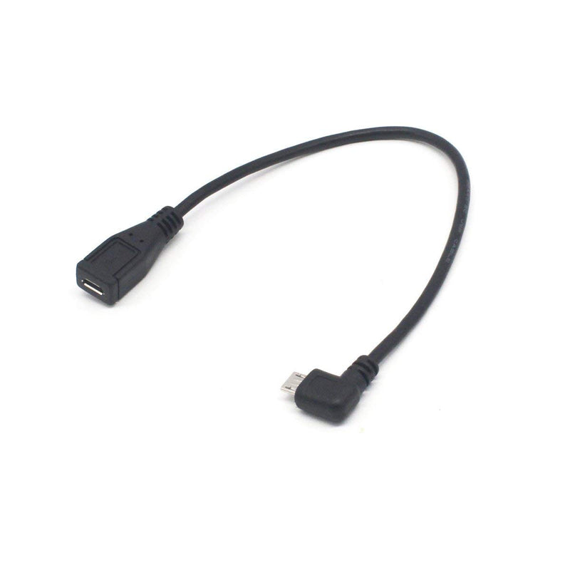 Micro USB Left Angle,Micro USB Extension Cable, 2-Pack 90 Degree Micro-B Male to Female Extension Cable, Data Transferring Cable Suitable for Samsung, HTC, Huawefti, Driving Recorder,Sony and More - LeoForward Australia