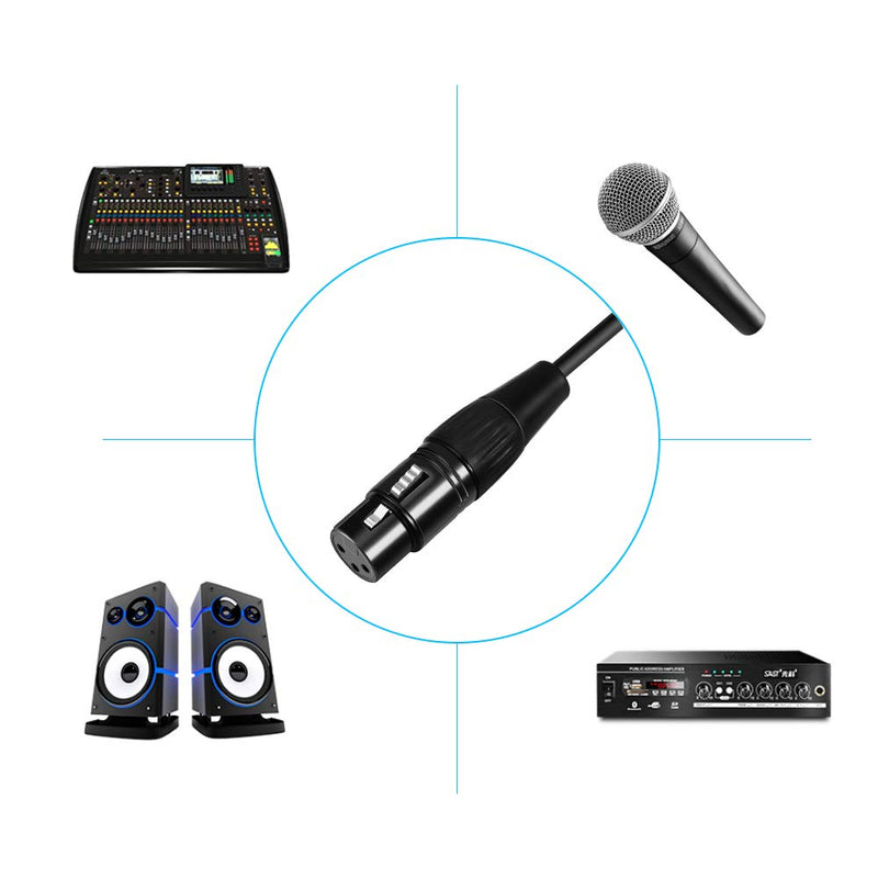  [AUSTRALIA] - XLR to 1/8 Female Adapter, Devinal Balanced Mini-Jack(3.5mm) Female to Microphone Cable, 3.5mm Stereo TRS to XLR Female Transforming Cord Converter 1/8 Female to XLR Female