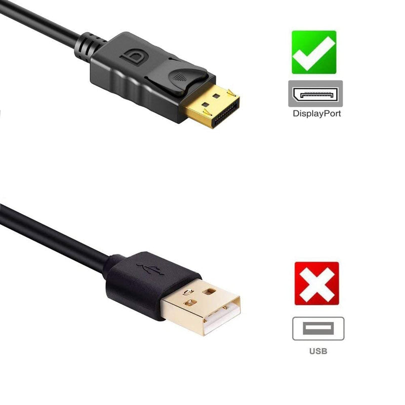  [AUSTRALIA] - Anbear DisplayPort to VGA Adapter, Display Port to VGA Converter Gold Plated (Male to Female) for DisplayPort Enabled Desktops and Laptops to VGA Converter Connect Displays (Black, 5 Pack)