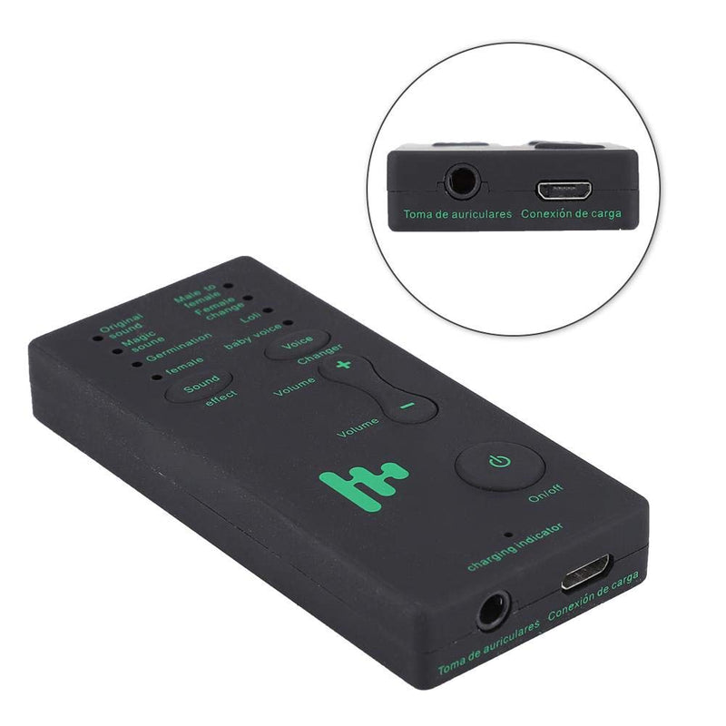  [AUSTRALIA] - Zopsc Mobile Phone Voice Changer 300mAh 3.7V Sound Card with 4 Sound Cahnge External USB Voice Disguiser Device Phone Microphone for Cell Phone Webcast Live