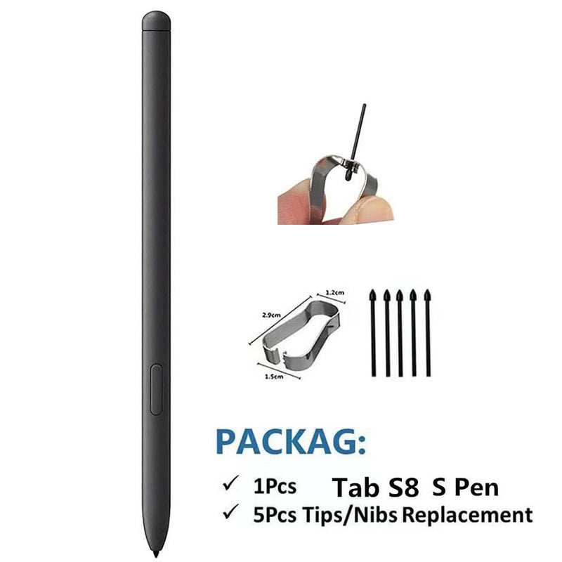  [AUSTRALIA] - Tab S8 S Pen Replacement (WithBluetooth) for Samsung Galaxy Tab S8/S8 Plus/S8 Ultra (EJ-PT870BJEGUJ) All Versions Stylus Touch S Pen +Tips