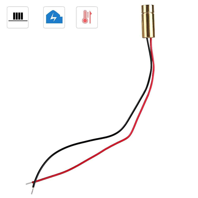  [AUSTRALIA] - Focusable Laser Module, 2.8-5V | 650nm | 5mW | 9 * 23mm Diode Module Red Dot Laser Head Measuring Tool (Line)