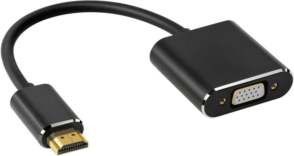  [AUSTRALIA] - Pasow HDMI to VGA Adapter HDMI Male to VGA Female Adapter Video Monitor Converter 1080P for PC, Projector, HDTV (Black) Black