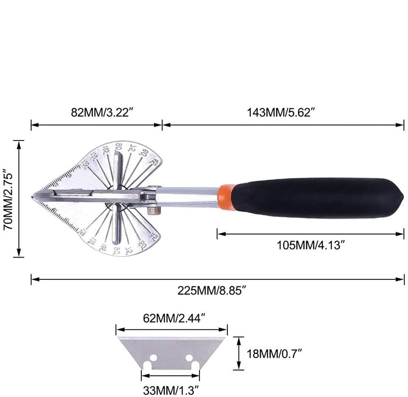  [AUSTRALIA] - Multi Angle Miter Shear Cutter, Multifunctional Adjustable Angle Scissors Shear Multi Angle Wire Duct Cutter Hand Scissors Trim Tool ，45-135 Degree Adjustable Angle Scissors Trim