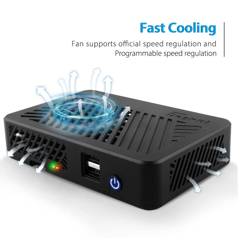  [AUSTRALIA] - GeeekPi DeskPi Lite Raspberry Pi 4 Case with Power Button/ Heatsink with PWM Fan,32GB SD Card,QC3.0 Power Supply for Raspberry Pi 4B