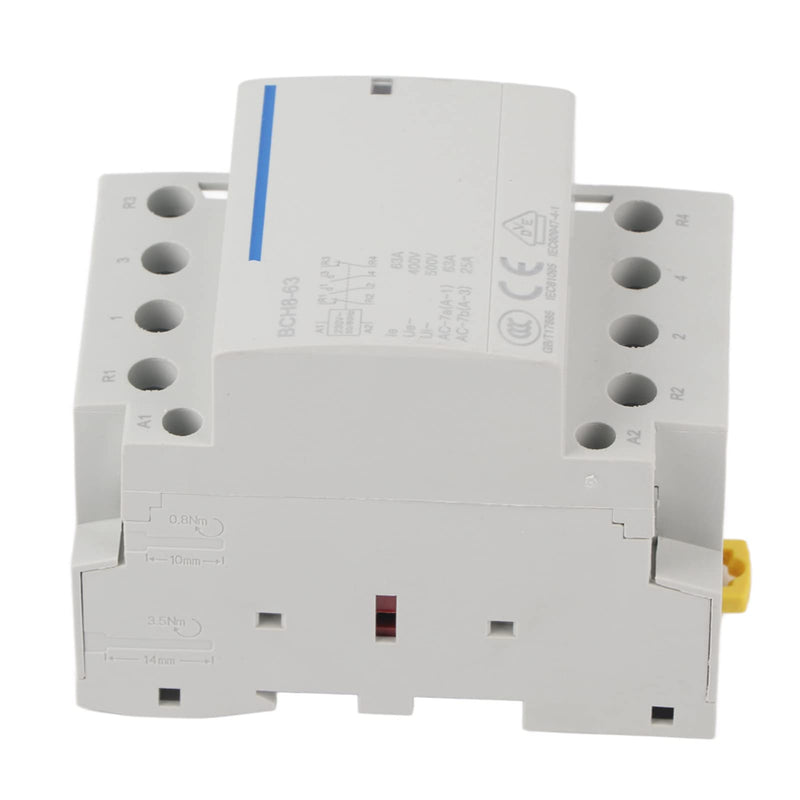  [AUSTRALIA] - 230V AC Contactor 4P 2NO 2NC 63A 50Hz 60Hz 4 Pin Household AC Contactor AC230V