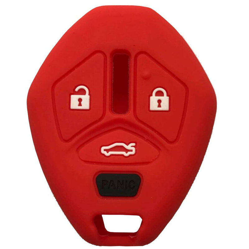  [AUSTRALIA] - Silicone Protective Key Fob Remote Key Fob Cover Case Skin Jacket for Mitsubishi Lancer Outlander 2007-2012 2006-2007 Eclipse 2006-2007 Galant Endeavor Key Fob (Black Red) Black Red