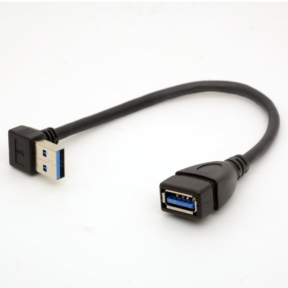  [AUSTRALIA] - BSHTU USB 3.0 Extension Cable Angle 90 Degree Adapter Type A Male to Female High Speed Connection, Super Fast 5Gbps Data Transfer Sync Charger Lead (UP) UP