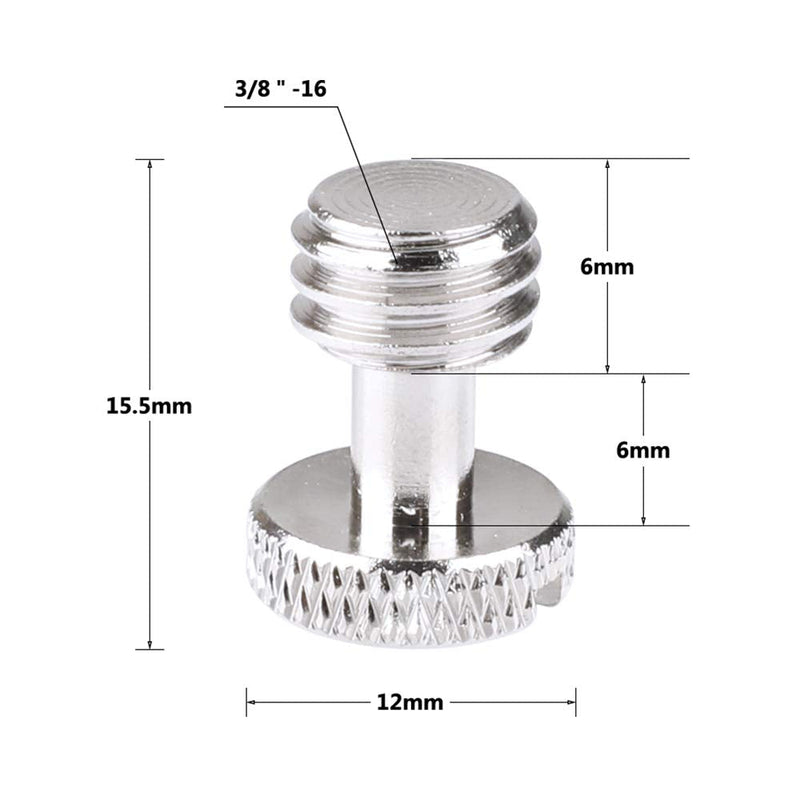  [AUSTRALIA] - CAMVATE 3/8"-16 Slotted Screw for Camera Quick Release Plate (2 Pieces) - 2026