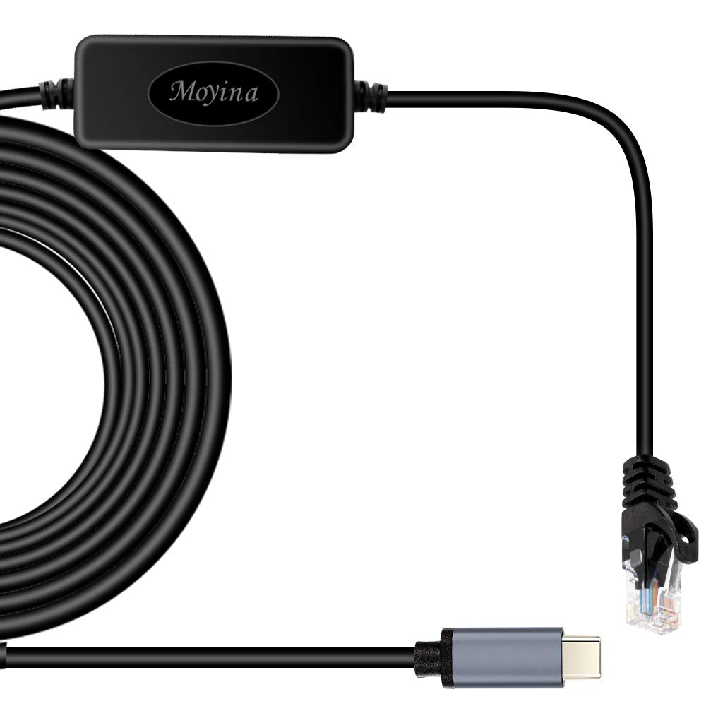  [AUSTRALIA] - Moyina USB C to RJ45 Gigabit Ethernet Cable for MacBook Thunderbolt 3/Type-C, Windows, Chromebook, Surface Pro, Linux, Android Directly Connected to Switch, Router, Modem