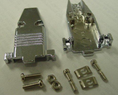 [AUSTRALIA] - PC Accessories - Connectors Pro DB9 Metal Hood Back Shell DB-9 with Short Screws, 10-Pack for DB9 Male Female Connectors