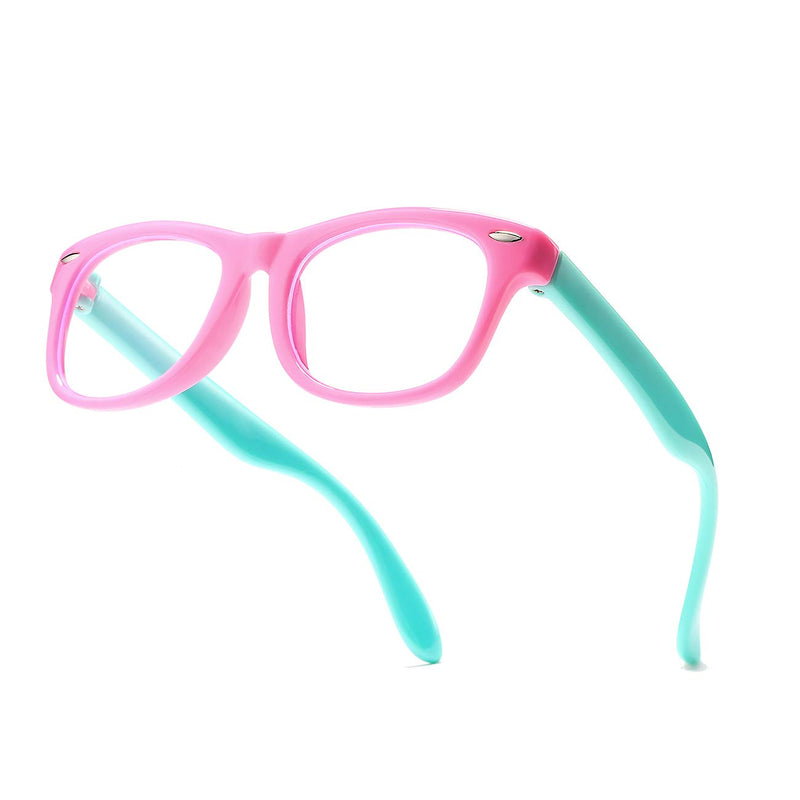AZorb Kids Blue Light Blocking Glasses 2 Pack Unbreakable Frame for Boys & Girls-2 Pack(All Pink+ Pink/Green) 2 Pack(all Pink+ Pink/Green) - LeoForward Australia