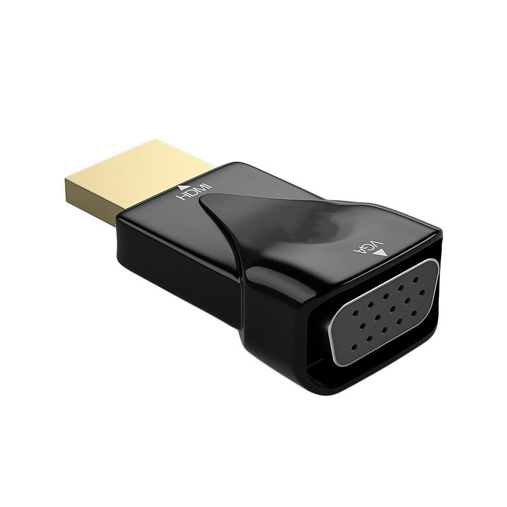  [AUSTRALIA] - HDMI to VGA Adapter, HDMI Male to VGA Female Converter Gold-Plated , HDMI VGA Adapter Cable Compatible for Monitor, Computer, PC, Desktop, Laptop, Display, Projector, HDTV and More, Black 1 Black Color