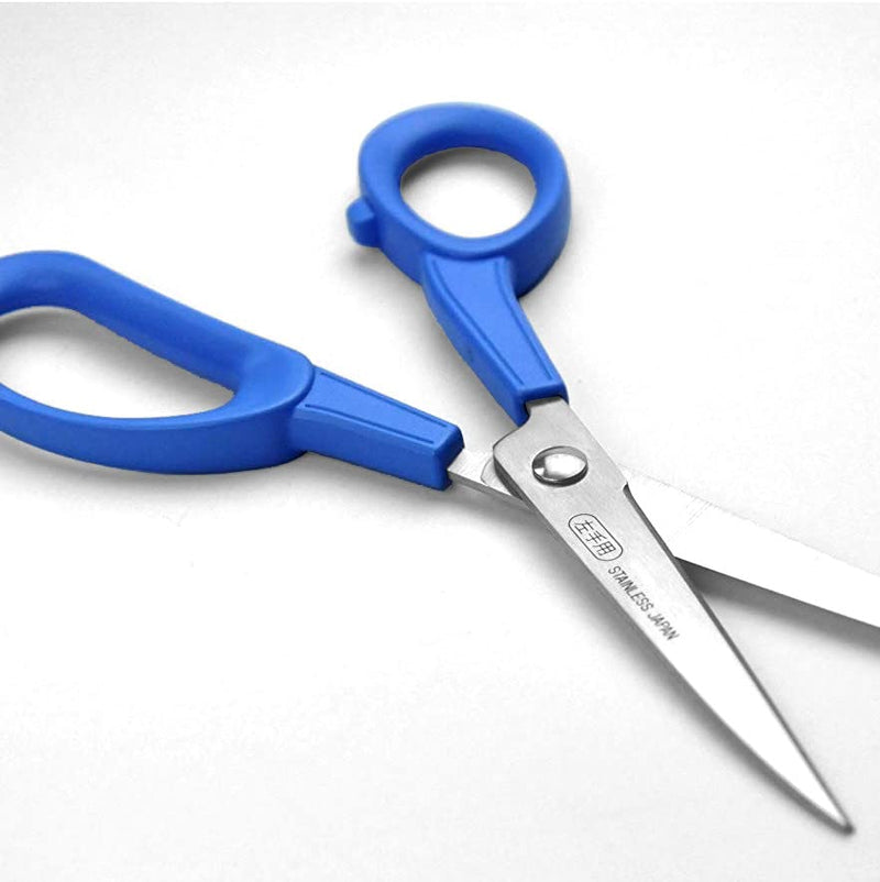  [AUSTRALIA] - CANARY Left Handed Scissors Adults For Office, Sharp Japanese Stainless Steel Blade, All Purpose Left Hand Paper Scissors for Lefty, Blue Handle, Made in JAPAN C-170L (Lefty)