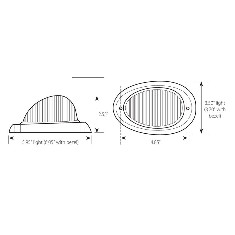  [AUSTRALIA] - GG Grand General 76372 Side Turn/Marker Amber/Amber 12 LED Light w/Cr.Cover for FL w/Bezel