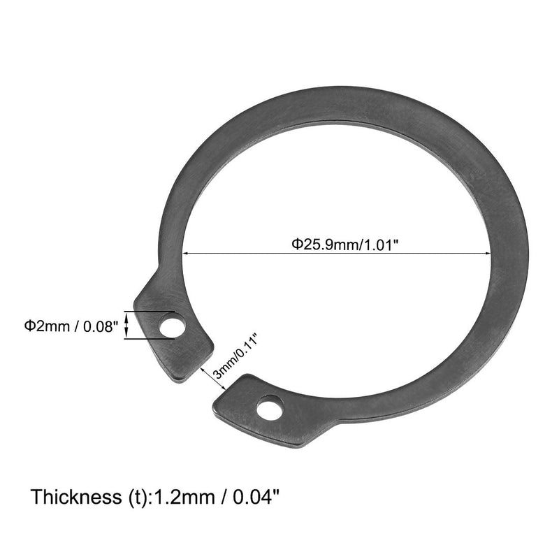  [AUSTRALIA] - uxcell 31.3mm External Circlips C-Clip Retaining Shaft Snap Rings 304 Stainless Steel 100pcs