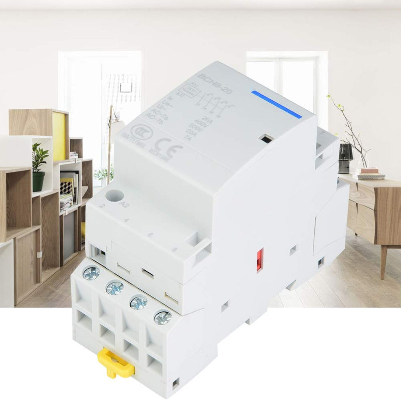  [AUSTRALIA] - Household AC Contactor 4P 20A 2NO 2NC 24V 220V/230V Household AC Contactor for DIN Rail Mount Low Power Consumption(220V/230V) 220V/230V