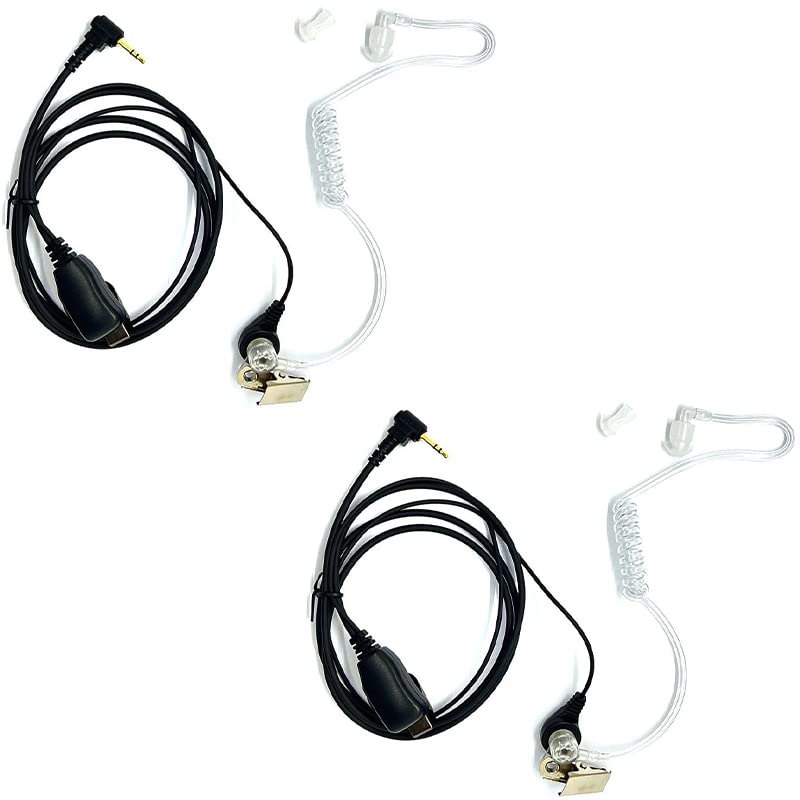  [AUSTRALIA] - Walkie Talkies Earpieces with Mic 1 Pin Covert Air Acoustic Tube Headset for Motorola Talkabout MH230R MR350R T200 T200TP T260 T260TP T600 MT350R Two Way Radio (2 Pack) Motorola-1 Pin - 2 Pack