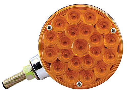  [AUSTRALIA] - Kaper II Fender/Turn Light 4" round, 2-sided, amber/red; 21 diode each side, pedestal mount connection: 3 bare wire special: double-face lollipop tested voltage: 12.8 Volts. Green