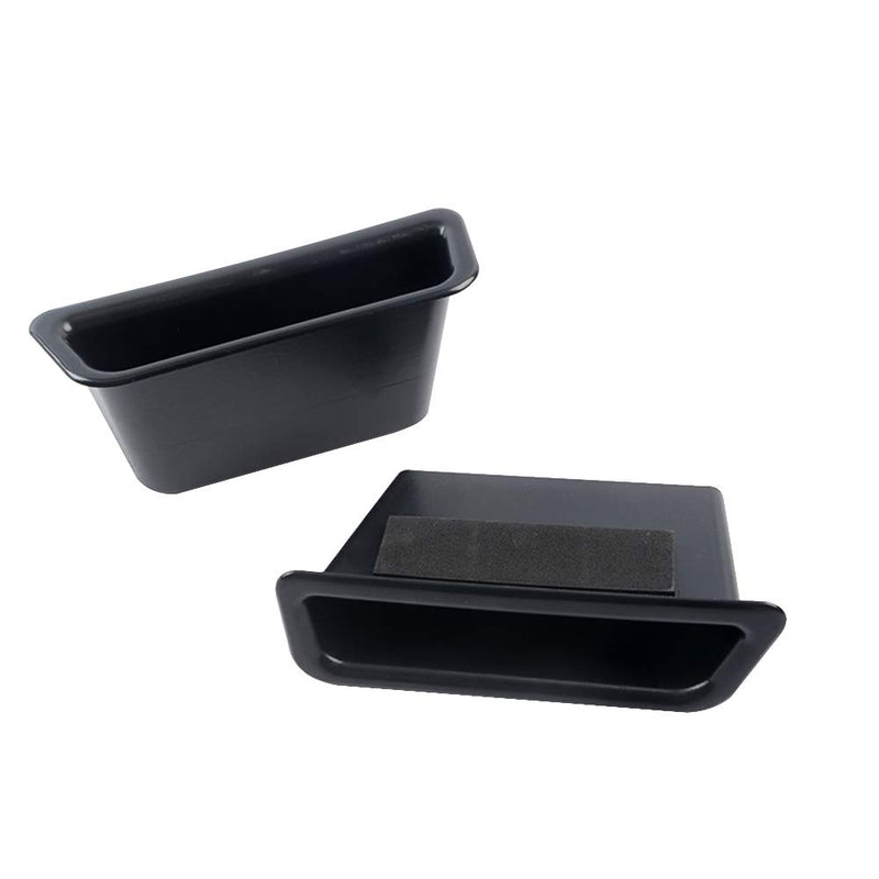  [AUSTRALIA] - DXGTOZA 2PCS Black Front Row Door Side Storage Box Handle Pocket Armrest Phone Container Tray for Ford Mustang 2015 2016 2017 2018 2019