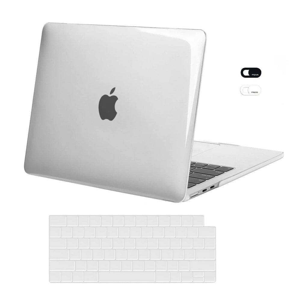  [AUSTRALIA] - MOSISO Compatible with MacBook Air 13.6 inch Case 2022 Release A2681 M2 Chip with Liquid Retina Display & Touch ID, Protective Plastic Hard Shell Case & Keyboard Cover & Webcam Cover, Crystal Clear