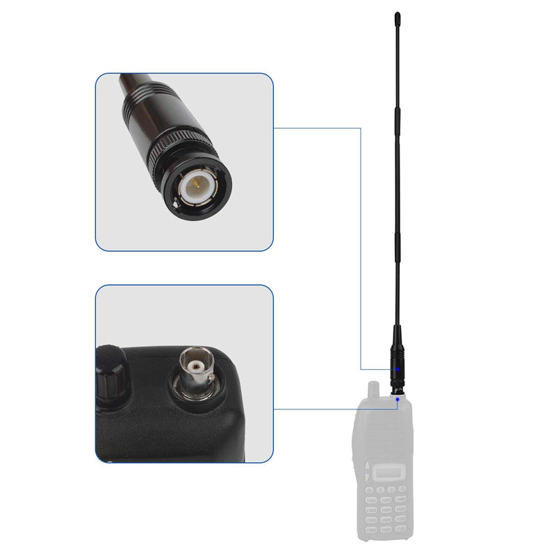 HYS 27Mhz 13-Inch BNC-Male Antenna for CB Handheld/Portable Radio with BNC Connector Compatible with Cobra Midland Uniden Anytone CB Radio - LeoForward Australia