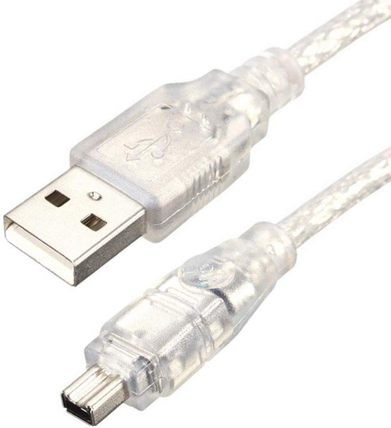 [AUSTRALIA] - BLUEXIN USB 2.0 Male to IEEE 1394 Mini 4Pin Male iLink Firewire DV Adapter Cord Cable Compatible with Sony DV