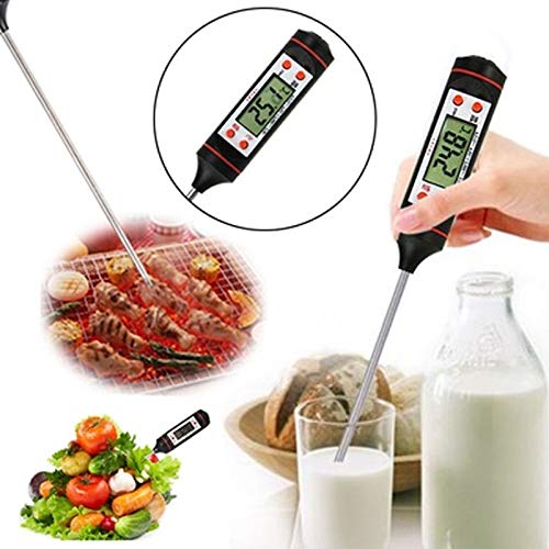 Meat Thermometer, Cooking Thermometer [5.8 Inch Long Probe] with Instant Read, LCD Screen, Hold Function for Kitchen Food Smoker Grill BBQ Meat Candy Milk Water - LeoForward Australia