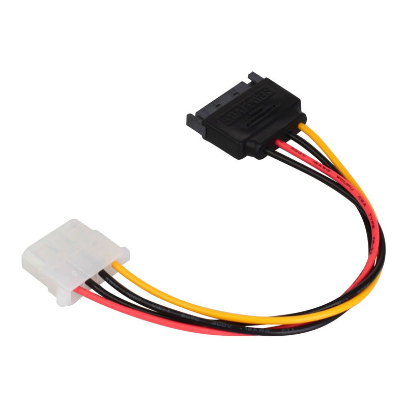 SATA Power Cable Adapter 3 Pack SATA 15 Pin Male to Molex LP4 Female Power Cable 8-inch - LeoForward Australia