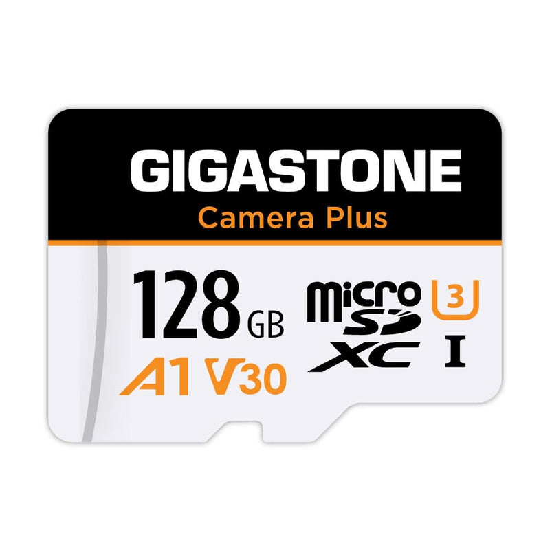  [AUSTRALIA] - [Gigastone] 128GB Micro SD Card, Camera Plus, GoPro, Action Camera, Sports Camera, High Speed 100MB/s, 4K Video Recording, MicroSDXC Memory Card UHS-I A1 V30 U3 Class 10 Camera Plus 128GB 1-Pack