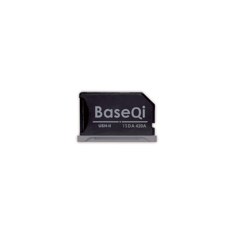  [AUSTRALIA] - BASEQI UHS-II Aluminum microSD Adapter for 2021 M1 MacBook Pro 14 & 16” (Space Gray + HDMI Dust Plug)