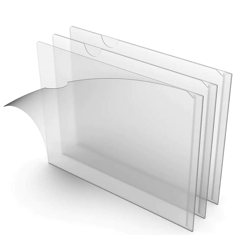  [AUSTRALIA] - 1InTheOffice Clear Plastic Document File, Document File, Transparent Plastic Document File, 5-Pocket Clear Document Folders, Letter Size, Clear, 5/Pack