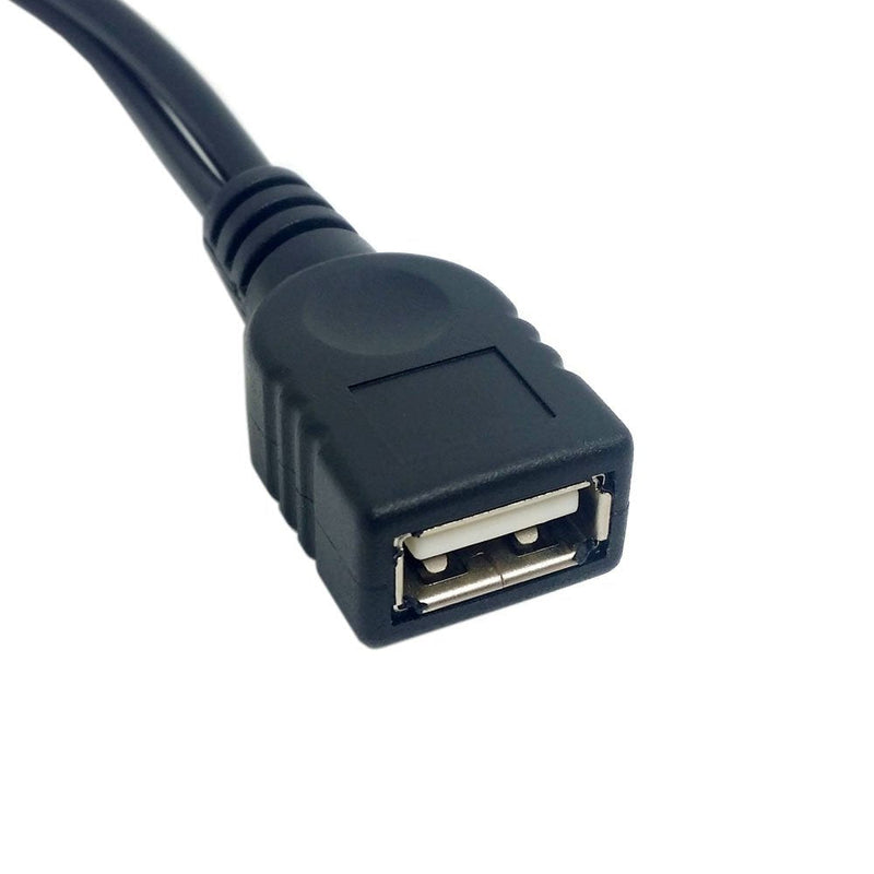  [AUSTRALIA] - CY USB 2.0 Female A to Dual A Male Extra Power Data Y Cable for 2.5" Hard Disk Black