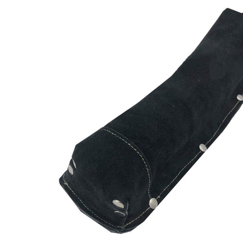  [AUSTRALIA] - Flame-Resistant Electrode Bag/Welding Rod Pouch/welding rod holder/Leather Electrode Holder/ (black) Black