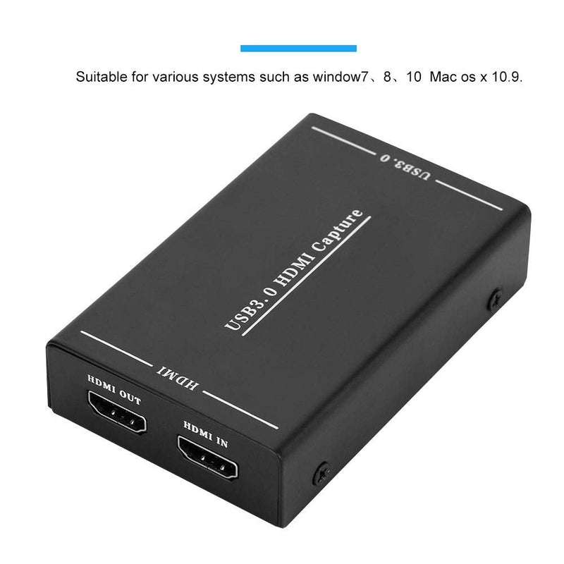  [AUSTRALIA] - Capture Card, Audio Video Capture Card with Microphone 4K HDMI Loop-Out, 1080p 60fps Video Recorder for Gaming/Live Streaming/Video Conference