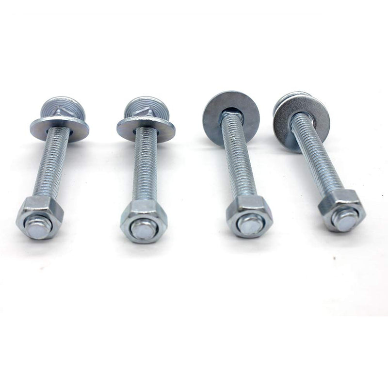  [AUSTRALIA] - (10 pc)5/16-18 x 2-1/2" Long Square-Neck Carriage Bolts Set w/Nuts & Washers,Zinc-Plated,Carbon Steel Grade 2,by Fullerkreg (10 pc)5/16x2-1/2"