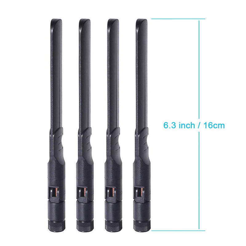 Bingfu Dual Band WiFi 2.4GHz 5GHz 5.8GHz 8dBi MIMO RP-SMA Male Antenna (4-Pack) for WiFi Router Wireless Network Card USB Adapter Security IP Camera Video Surveillance Monitor 4-Pack - LeoForward Australia