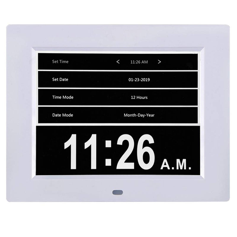 TMC [Newest Version 8 Inch Digital Calendar Day Clock - Extra Large Non-Abbreviated Day&Month Impaired Vision Memory Loss Clock with 12 Alarm Options for Seniors, Elderly, Dementia, Alzheimer - LeoForward Australia