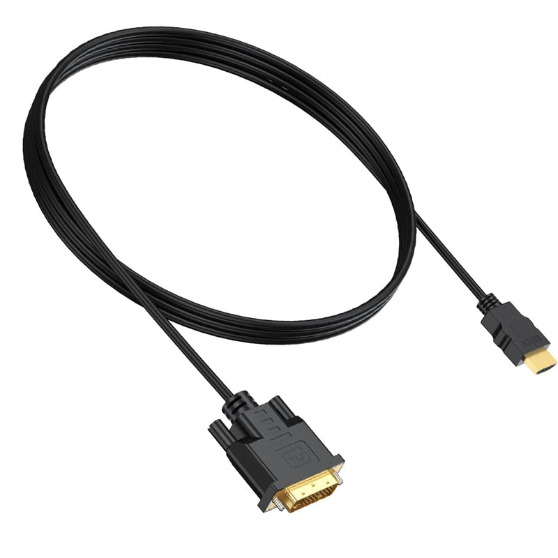  [AUSTRALIA] - HDMI to DVI Cable 3 Feet, Male DVI-D (24+1) to HDMI Male Adapter Cable 1080P Full High Speed Adapter Cord Compatible for Computer, PC, Raspberry Pi, Roku, Xbox One, PS4 PS3, Graphics Card 3FT black