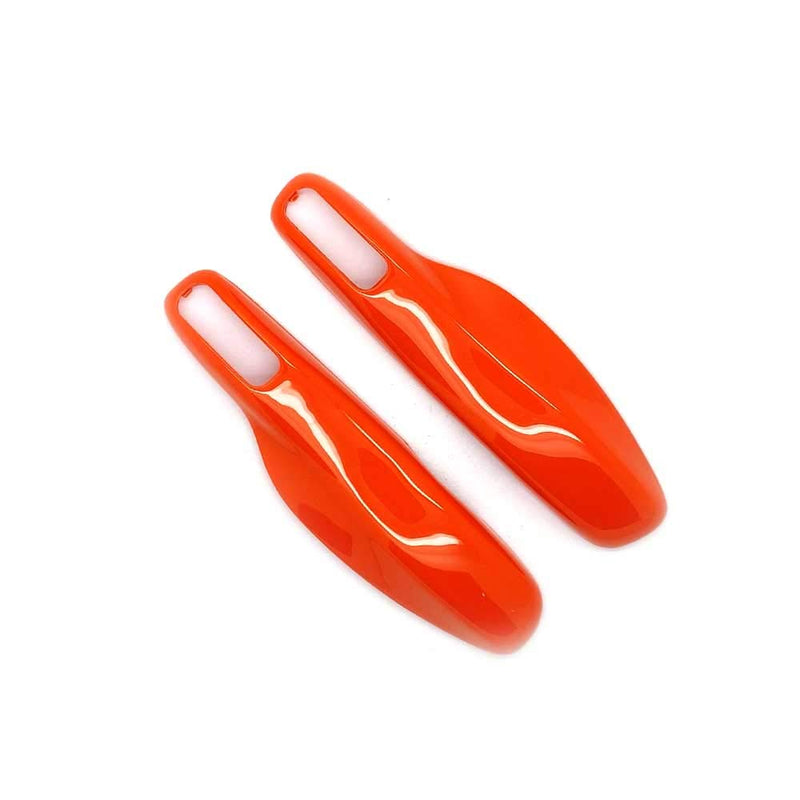  [AUSTRALIA] - carmonmon Smart Protectors Keyless Remote Key Cases Shell Car Key Case Platic Cover Case Cover Side Blades for Porsche Cayenne Panamera (Orange) Orange