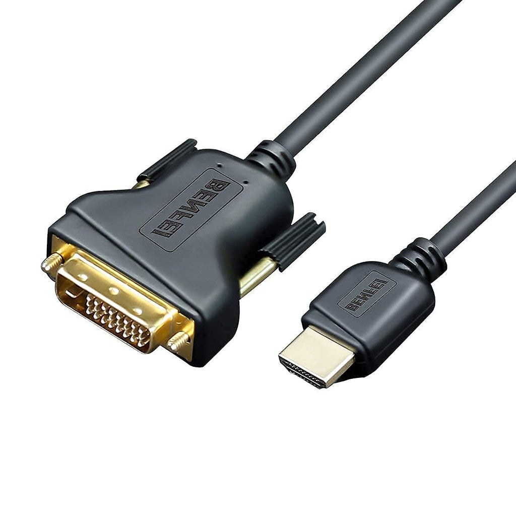  [AUSTRALIA] - HDMI to DVI, Benfei HDMI to DVI Cable Bi Directional DVI-D 24+1 Male to HDMI Male High Speed Adapter Cable Support 1080P Full HD Compatible for Raspberry Pi, Roku, Xbox One, PS4 PS3, Graphics Card 3 Feet 1 PACK