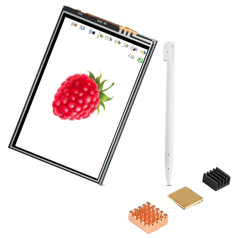  [AUSTRALIA] - Raspberry Pi 3 B+ TFT Touch Screen Display Monitor,3.5 inch LCD 320x480 Display + Touch Pen + Protective Case + Heatsink for Raspberry Pi 3 Model B, Pi 2 Model B, Pi Model A+ A