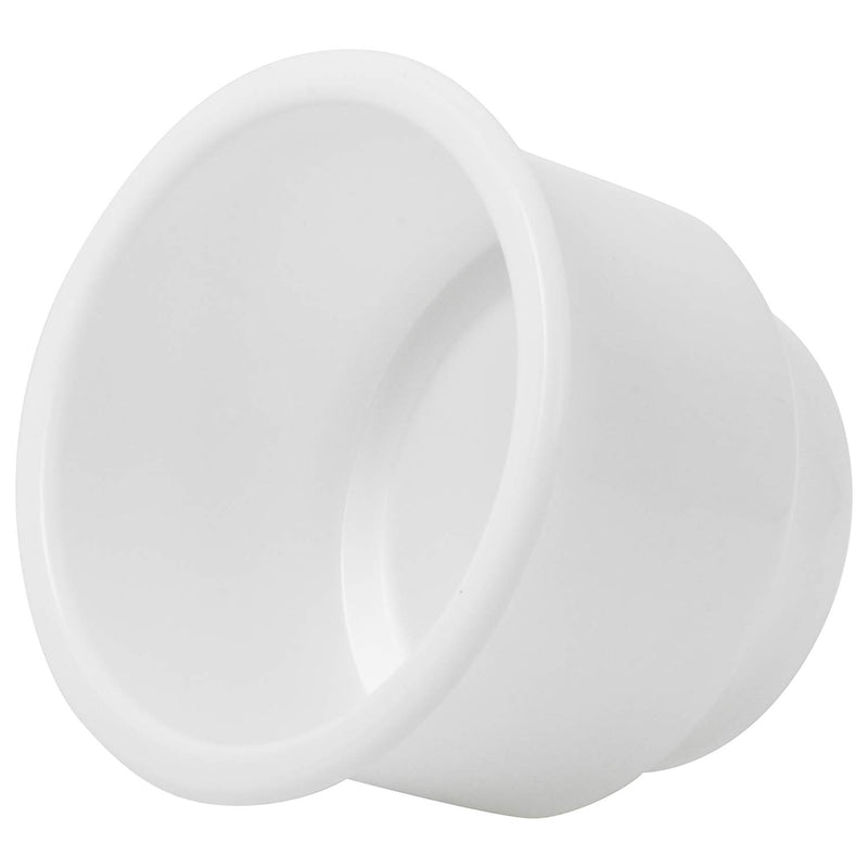  [AUSTRALIA] - NovelBee Recessed Plastic Cup Drink Holder with Drain for Boat Truck Car Camper RV (White, 10pcs)