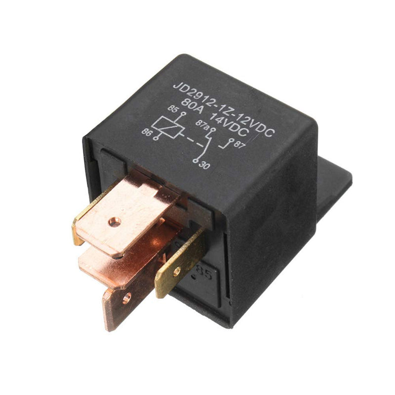  [AUSTRALIA] - ESUPPORT Heavy Duty Car Boat 12V 80A Relay Switch 5Pin SPDT Copper 9.5mm Terminal Pack of 5